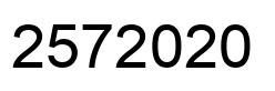 Number 2572020 black image