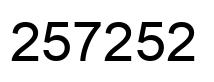 Number 257252 black image