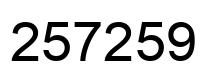 Number 257259 black image
