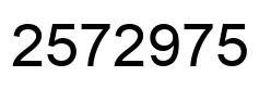 Number 2572975 black image
