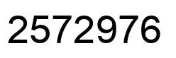 Number 2572976 black image