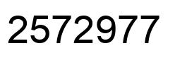 Number 2572977 black image
