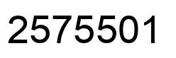 Number 2575501 black image