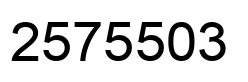 Number 2575503 black image