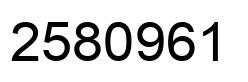 Number 2580961 black image
