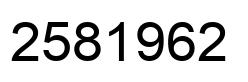 Number 2581962 black image