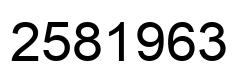 Number 2581963 black image