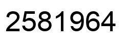 Number 2581964 black image