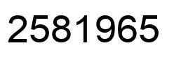 Number 2581965 black image