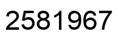 Number 2581967 black image