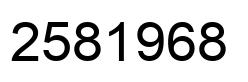Number 2581968 black image