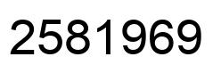 Number 2581969 black image