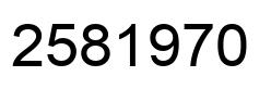 Number 2581970 black image