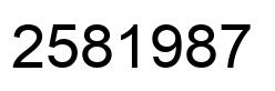 Number 2581987 black image