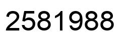 Number 2581988 black image