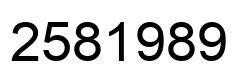 Number 2581989 black image