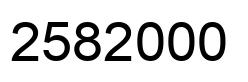 Number 2582000 black image