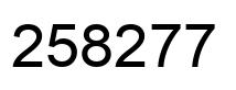 Number 258277 black image