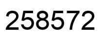 Number 258572 black image
