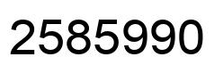 Number 2585990 black image