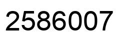 Number 2586007 black image