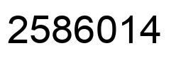 Number 2586014 black image