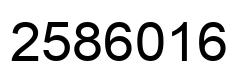 Number 2586016 black image