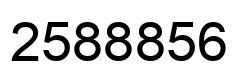 Number 2588856 black image