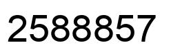 Number 2588857 black image