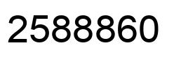 Number 2588860 black image
