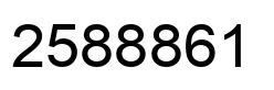 Number 2588861 black image