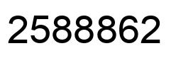 Number 2588862 black image