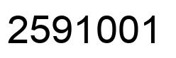 Number 2591001 black image