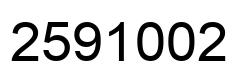 Number 2591002 black image