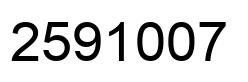 Number 2591007 black image