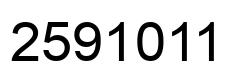 Number 2591011 black image