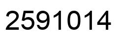 Number 2591014 black image