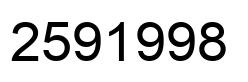Number 2591998 black image