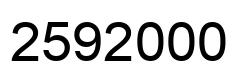 Number 2592000 black image