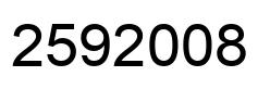 Number 2592008 black image