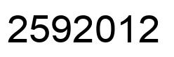 Number 2592012 black image