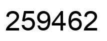 Number 259462 black image