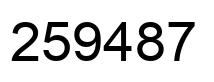 Number 259487 black image
