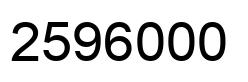 Number 2596000 black image