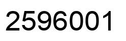 Number 2596001 black image