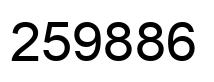Número 259886 imagen negro