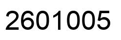 Number 2601005 black image