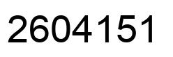 Número 2604151 imagen negro
