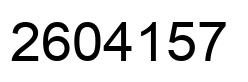Number 2604157 black image