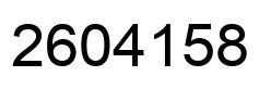 Number 2604158 black image